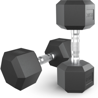 Гантель гексагональная UNIX FIT 12,5 кг обрезиненная